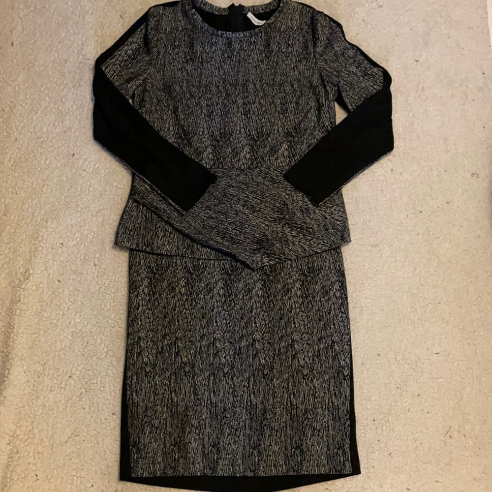 Calvin Klein two piece peplum top and pencil skirt